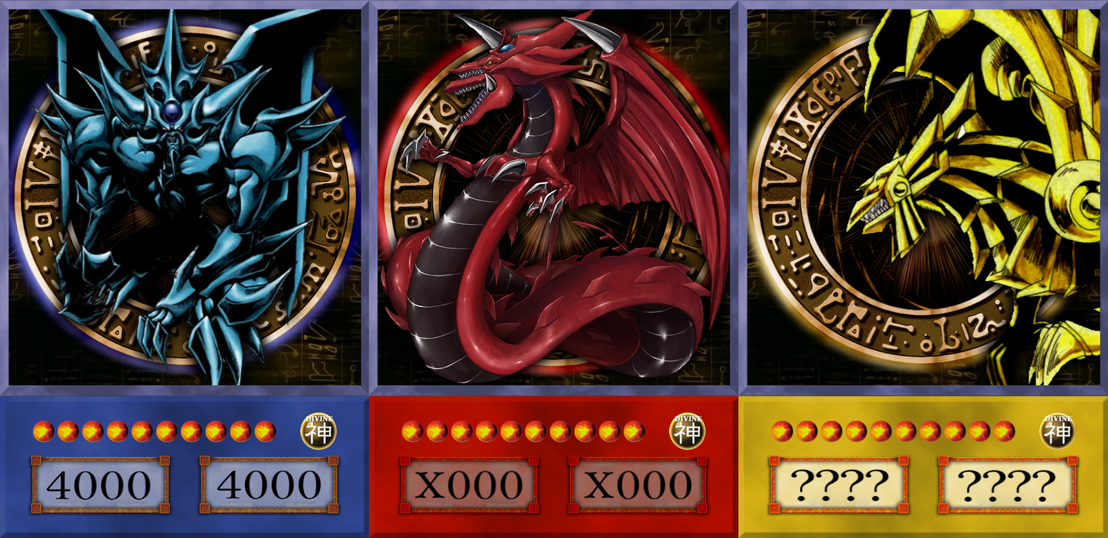yugioh manga god cards Yu Gi Oh Legendary Collection Ultra Rare Card Set of 3 Egyptian God Slifer, Obelisk Ra (Limited Edition) Ultra Rare Version : Toys & Games Egyptian God Cards / Manga-Styled