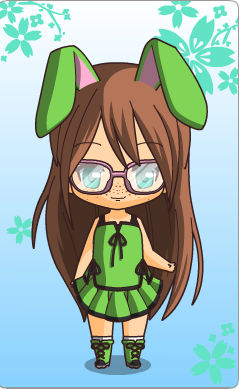 Anime bunny as a chibi