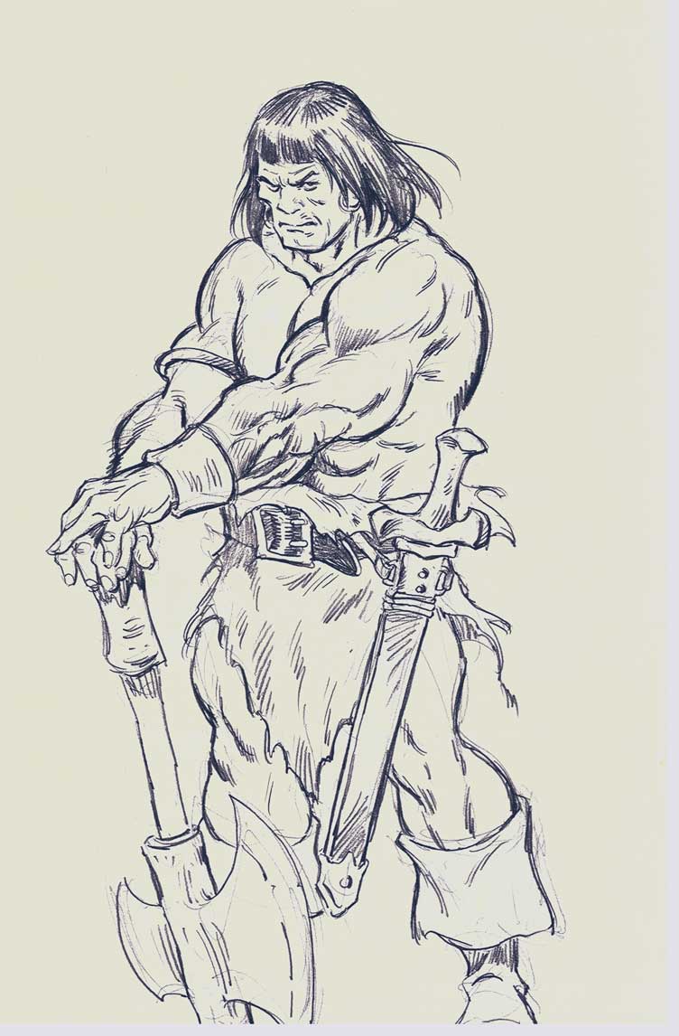 Homage to Frazetta and Buscema