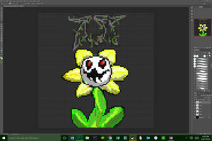 flowey pixel art 2