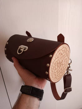 Wood and Leather Bike Bag