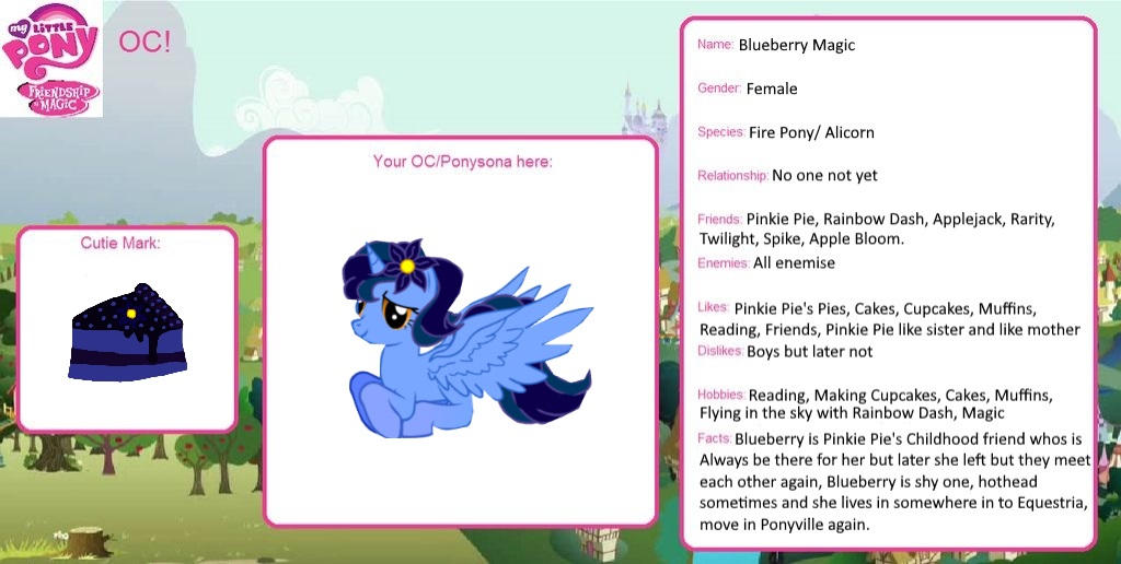 Blueberry Magic (MLP OC) Blueberry Magic by Diamondix25 on DeviantArt