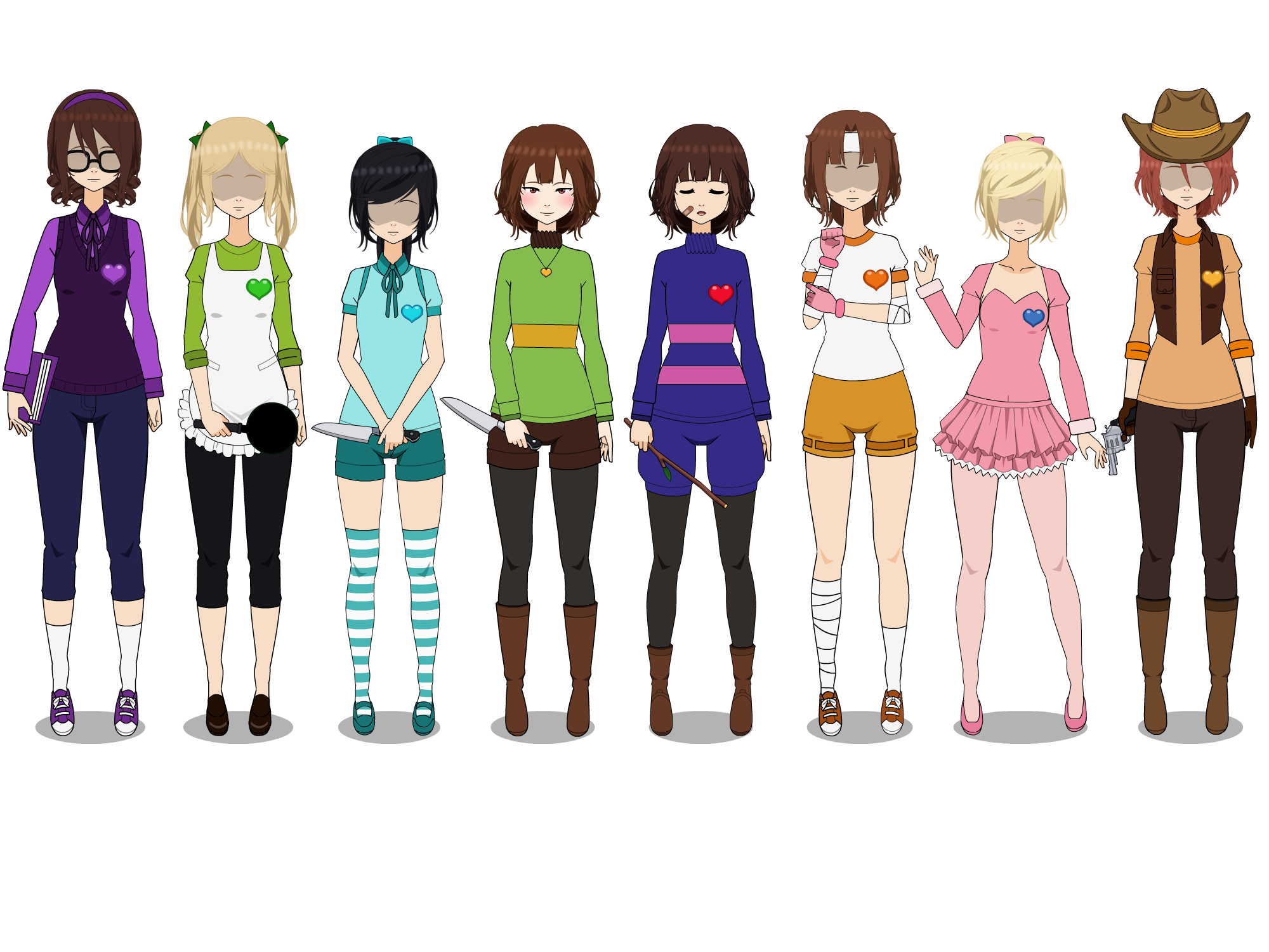 Undertale Human Souls By Lilykai12 On Deviantart