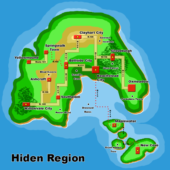 Hiden Region Map