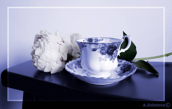 Teacup with delicate Peonies 7
