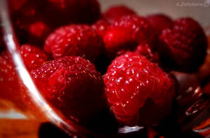 Fresh raspberries in a wine glass 2