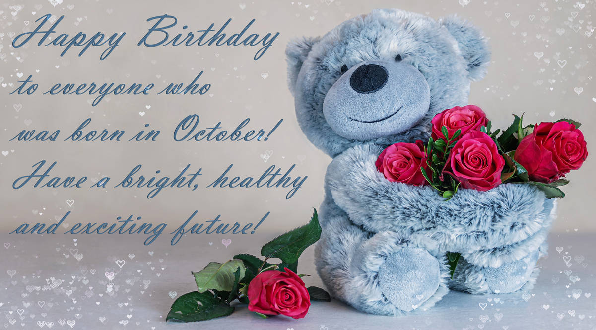 October Birthdat Lettering October Happy Birthday Wishes