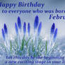 Happy Birthday! Fabruary. Crocuses