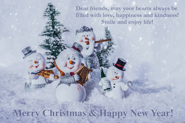 Christmas wishes. Snowmen