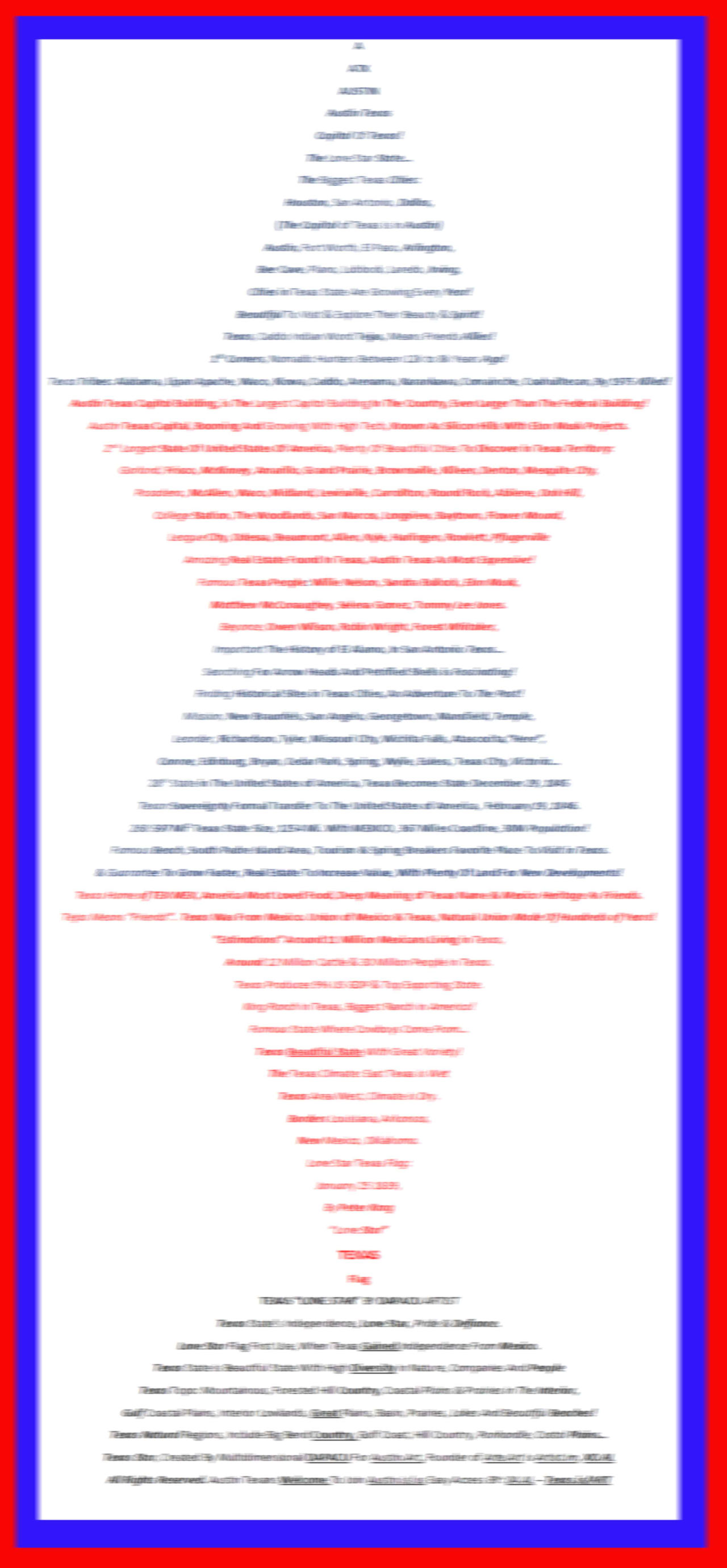 Texas Lone Star Art Multidimensionally Made