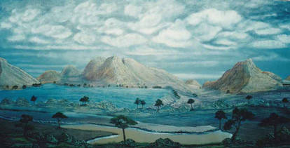 LANDSCAPE Painting,By DAPACU on Wood