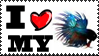 I Love My Betta Stamp