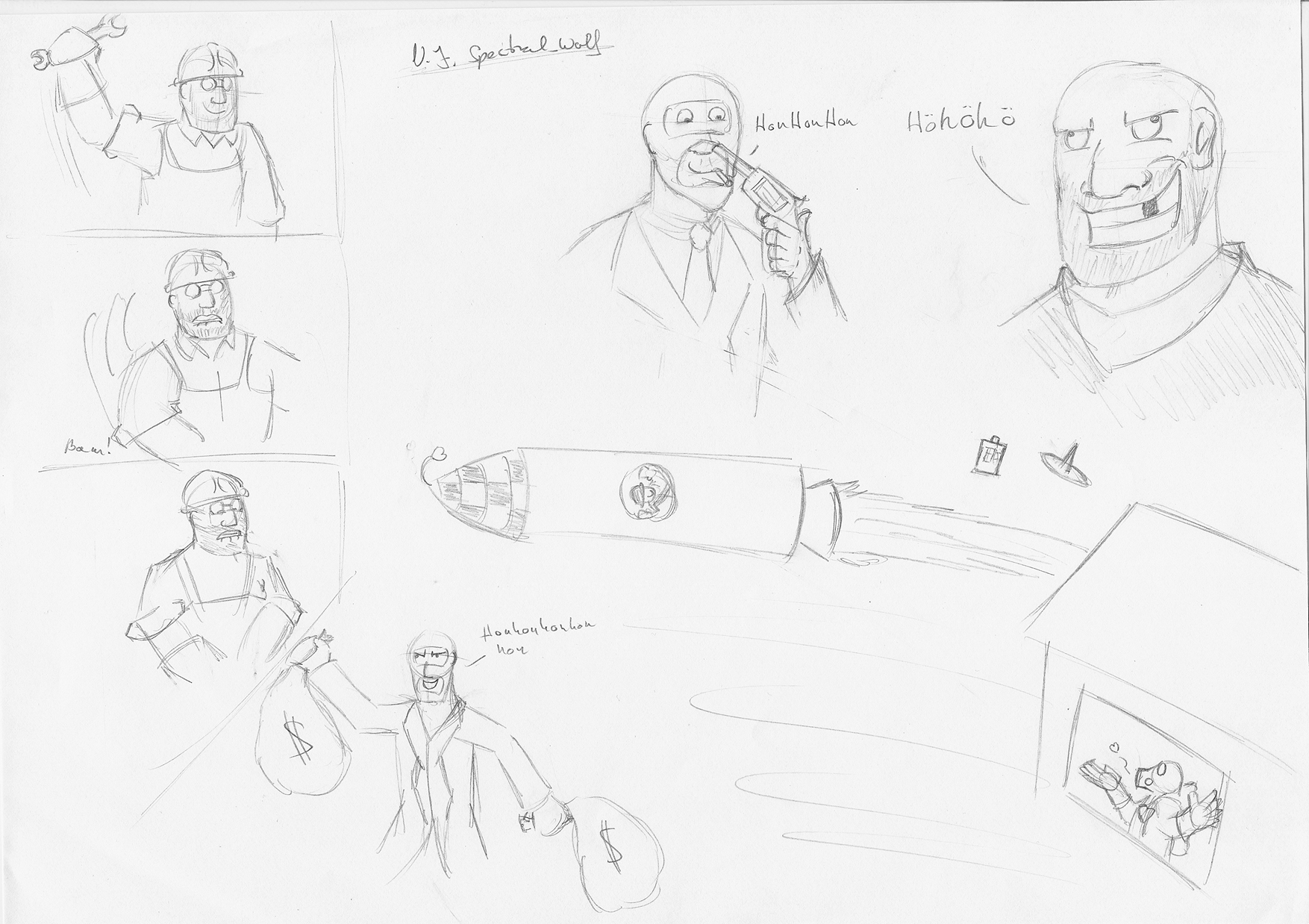 Crazy Team Fortress 2 Doodles