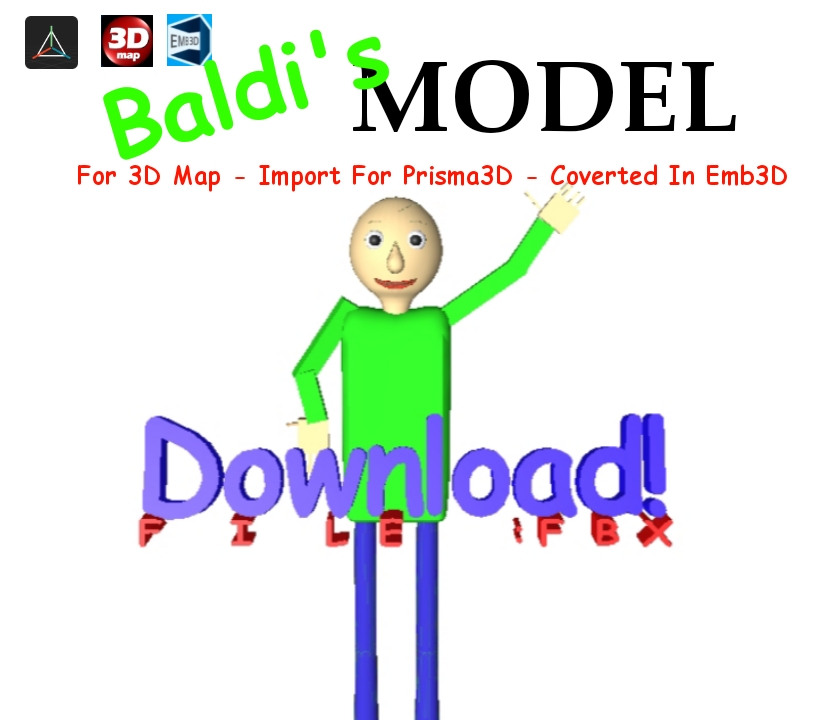 Baldi Computer Model Baldi Model For 3D Map by tuannghia1999 on DeviantArt
