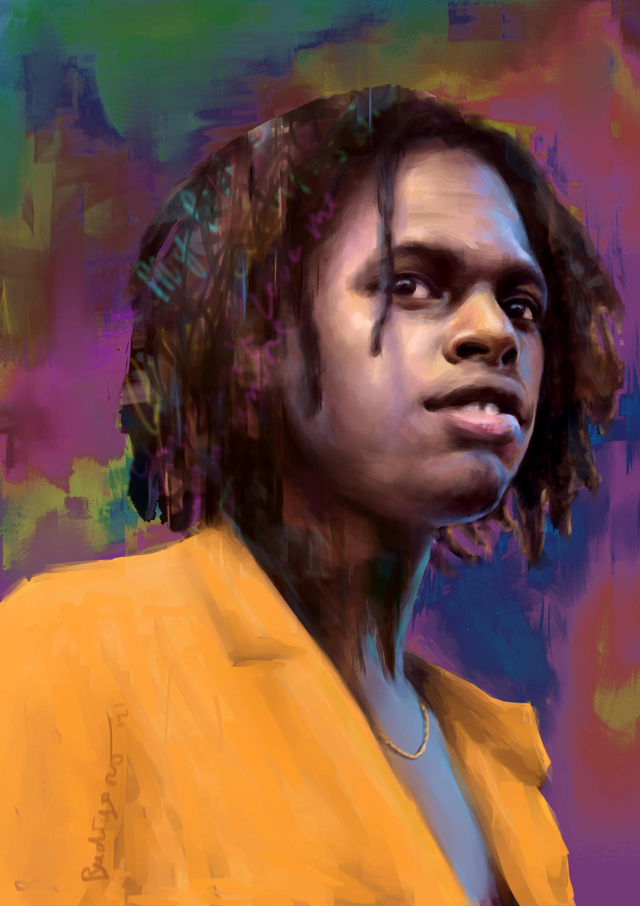 Daniel Caesar Writing Daniel Caesar Painting by bdynoo on DeviantArt