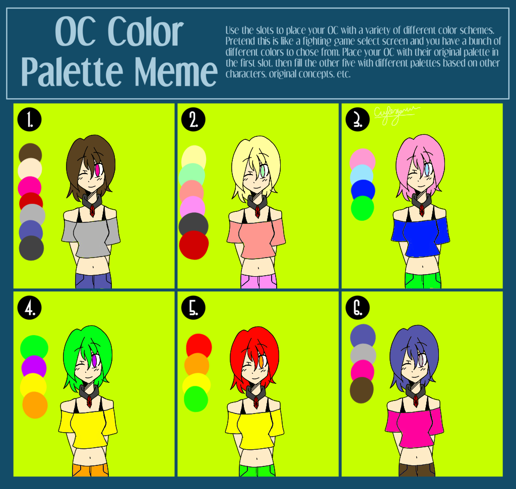 Memse Color OC meme color palette by Cybergamer1012 on DeviantArt