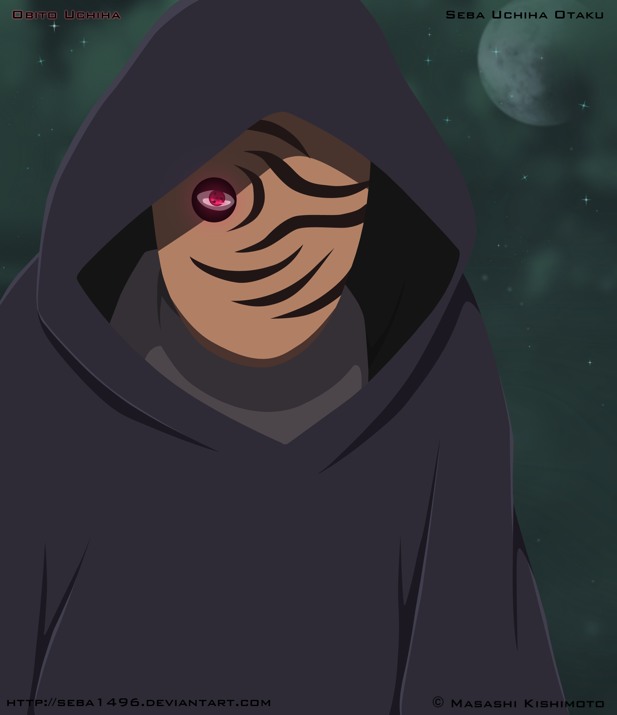 Desenho de hoje, Homem Mascarado (Obito Uchiha)