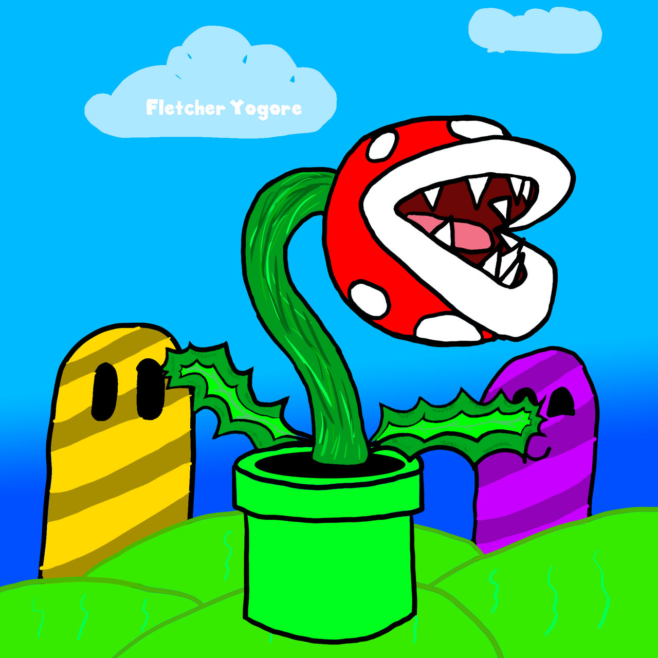 Piranha Plant Drawing by FletcherYogore21 on DeviantArt
