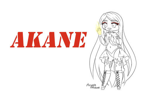 Akane chibi lineart 