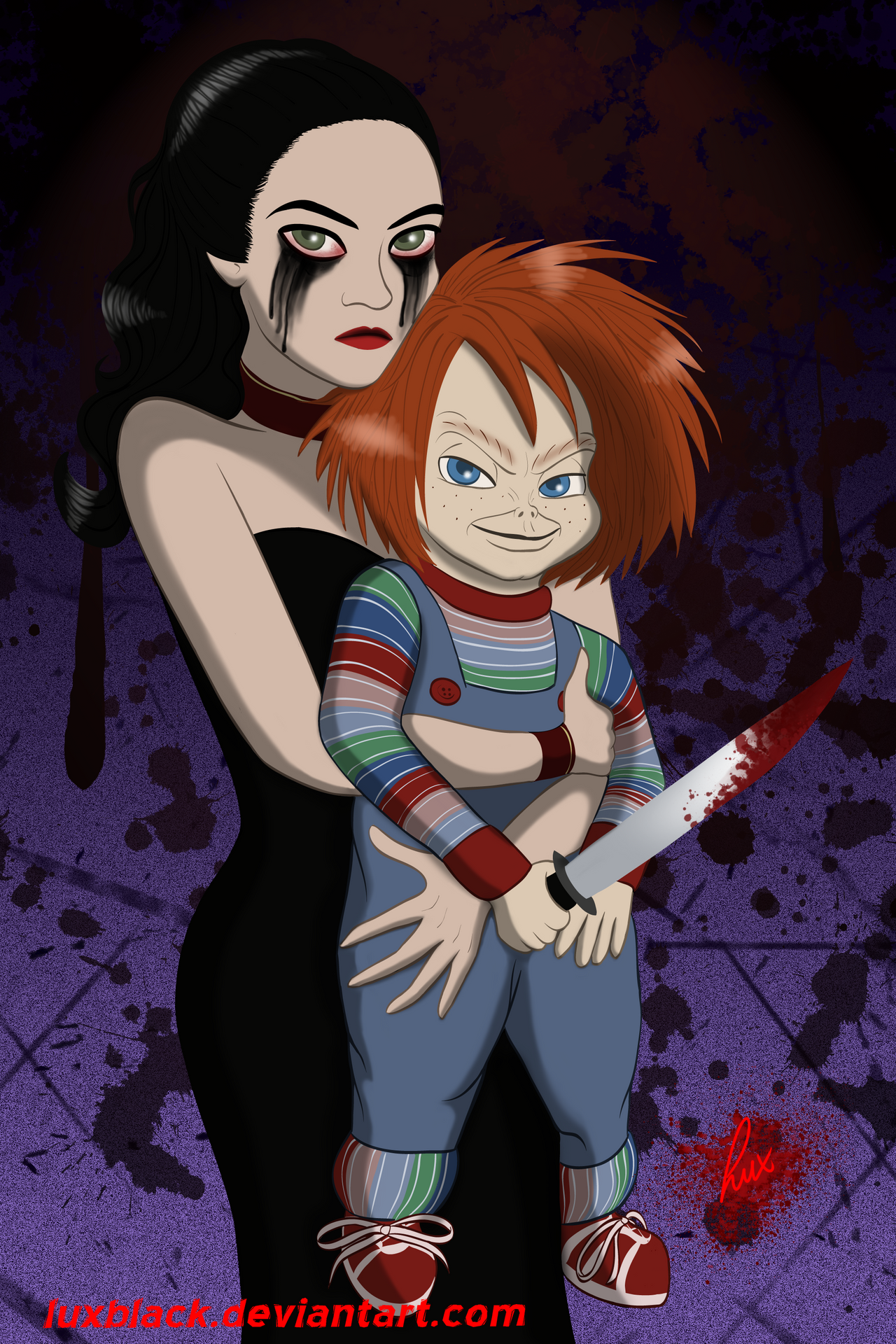 Chucky kills tiffany to turn her into his doll bride.from bride of chucky (...