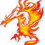 flaming dragon