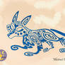 Abstract Doodle - Blue Fox