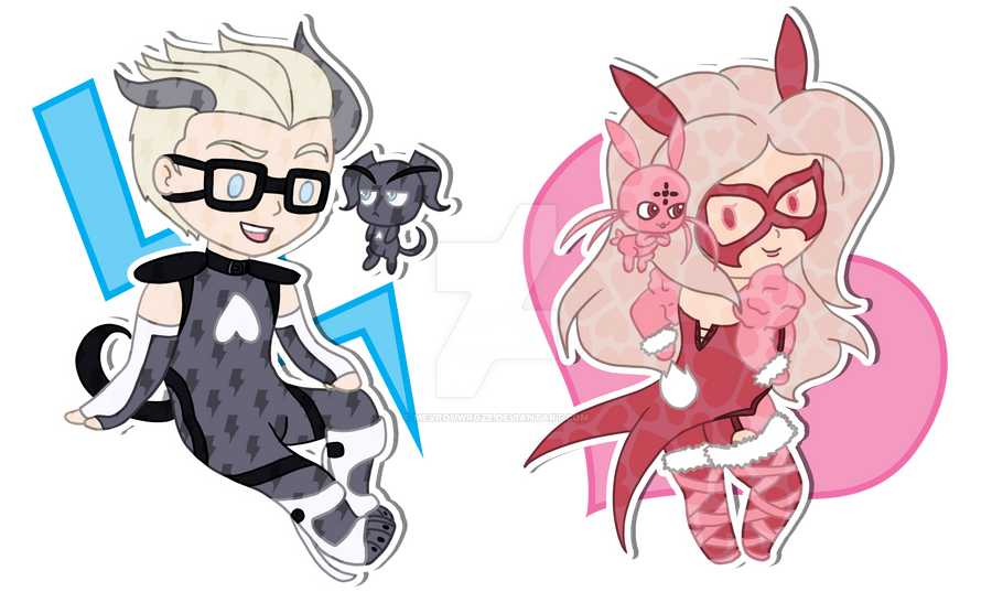 Miraculous Chibis_Greyhound and White Rabbit