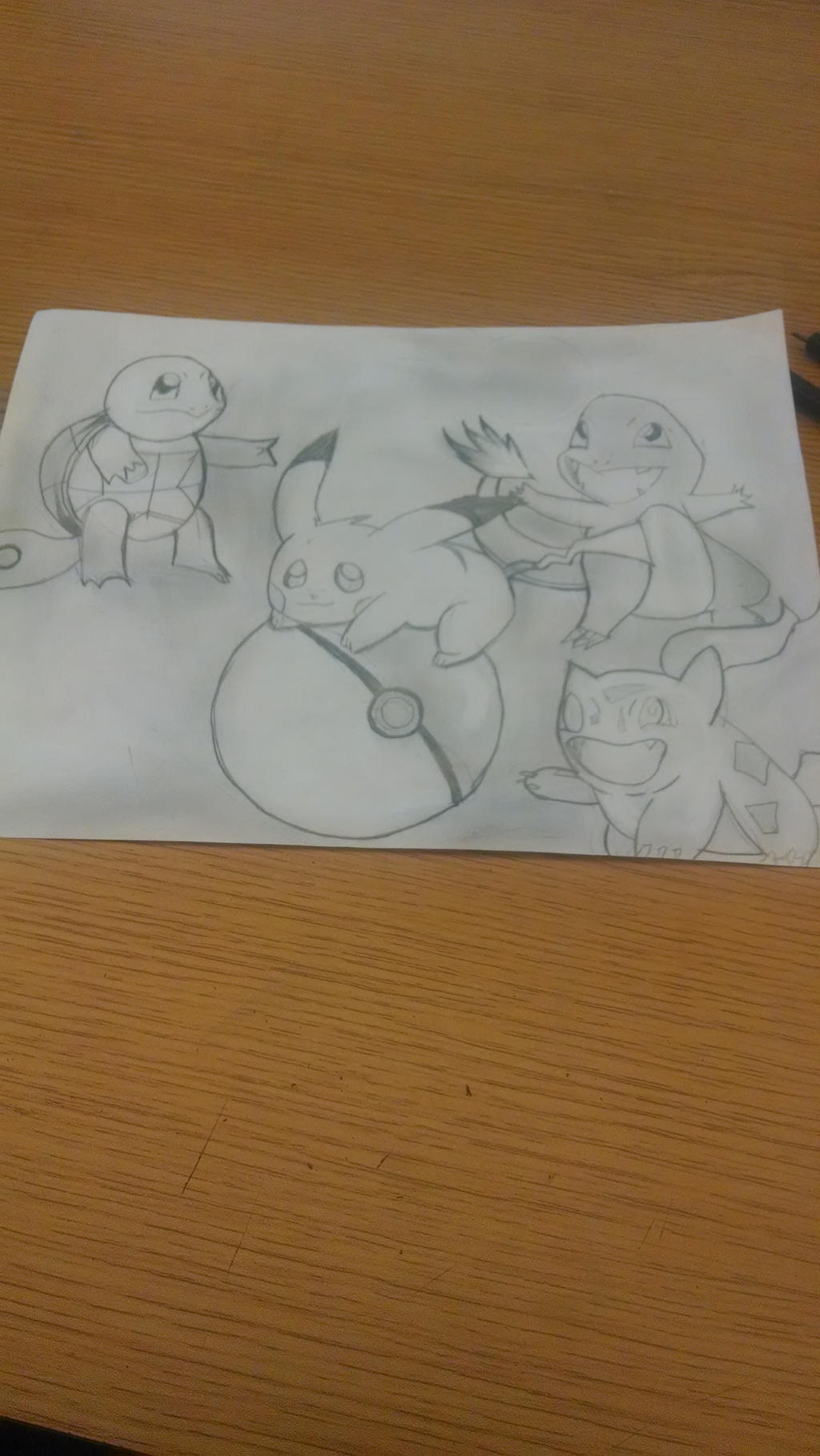 pokemon drawing starters and pikachu by mshvanity on DeviantArt