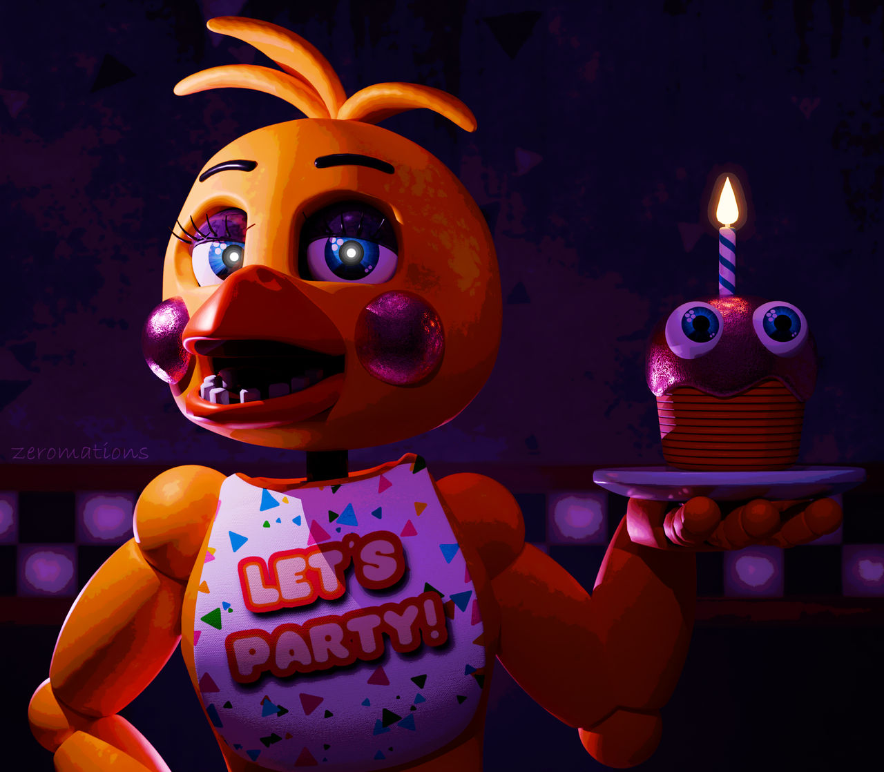 Blender FNaF2 Toy Chica Render By Zeromations0 On DeviantArt blender-fnaf2-toy-chica-render-by-zeromations0-on-deviantart