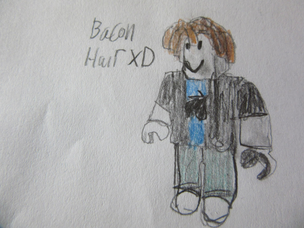 Roblox Bacon Hair drawing by PigeonRoblox on DeviantArt
