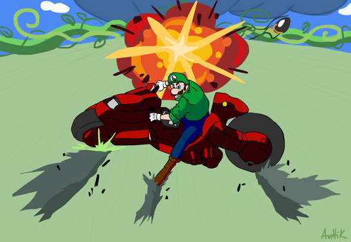 Luigi Death Stare Akira Edition