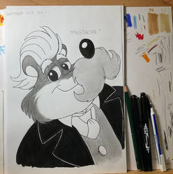 Inktober Day 1 - Mustache