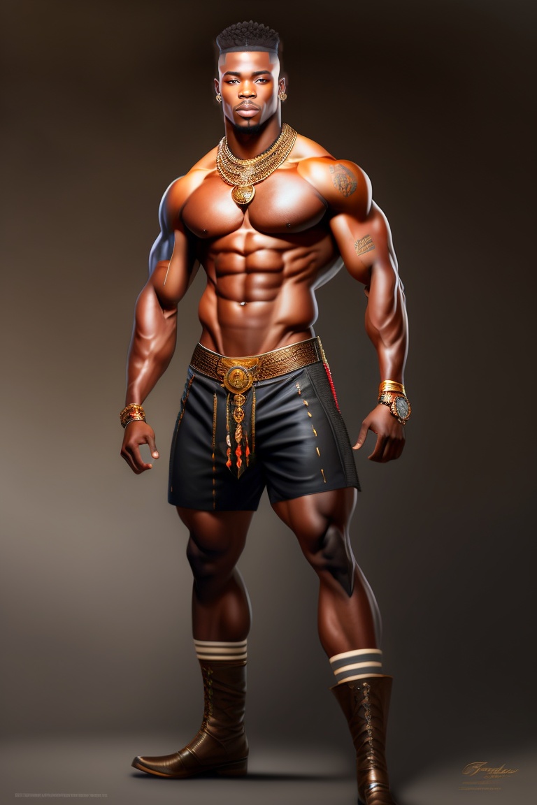Muscle African Male by RobertoCamur on DeviantArt