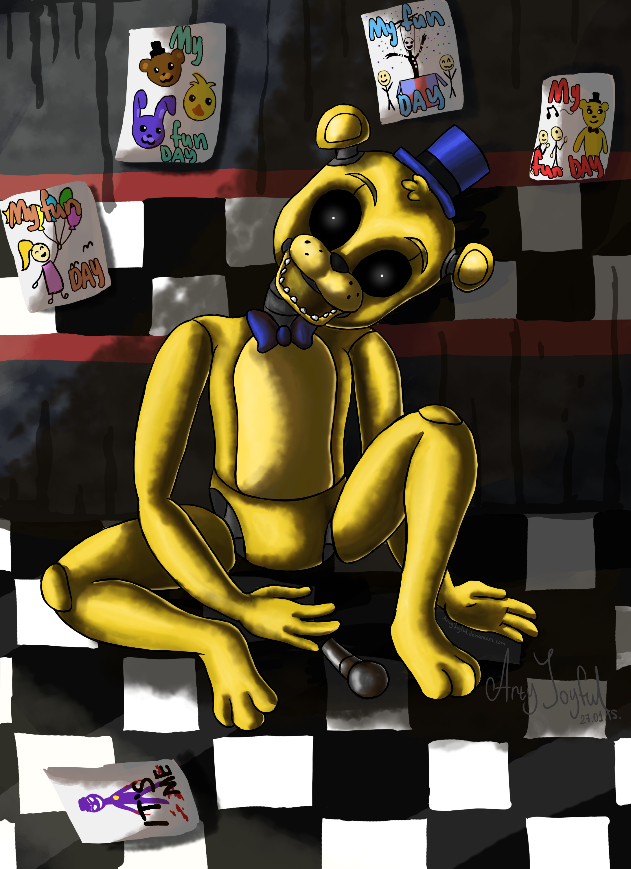 Nightmare Freddy (Five Nights at Freddy's 4) by ArtyJoyful on DeviantArt