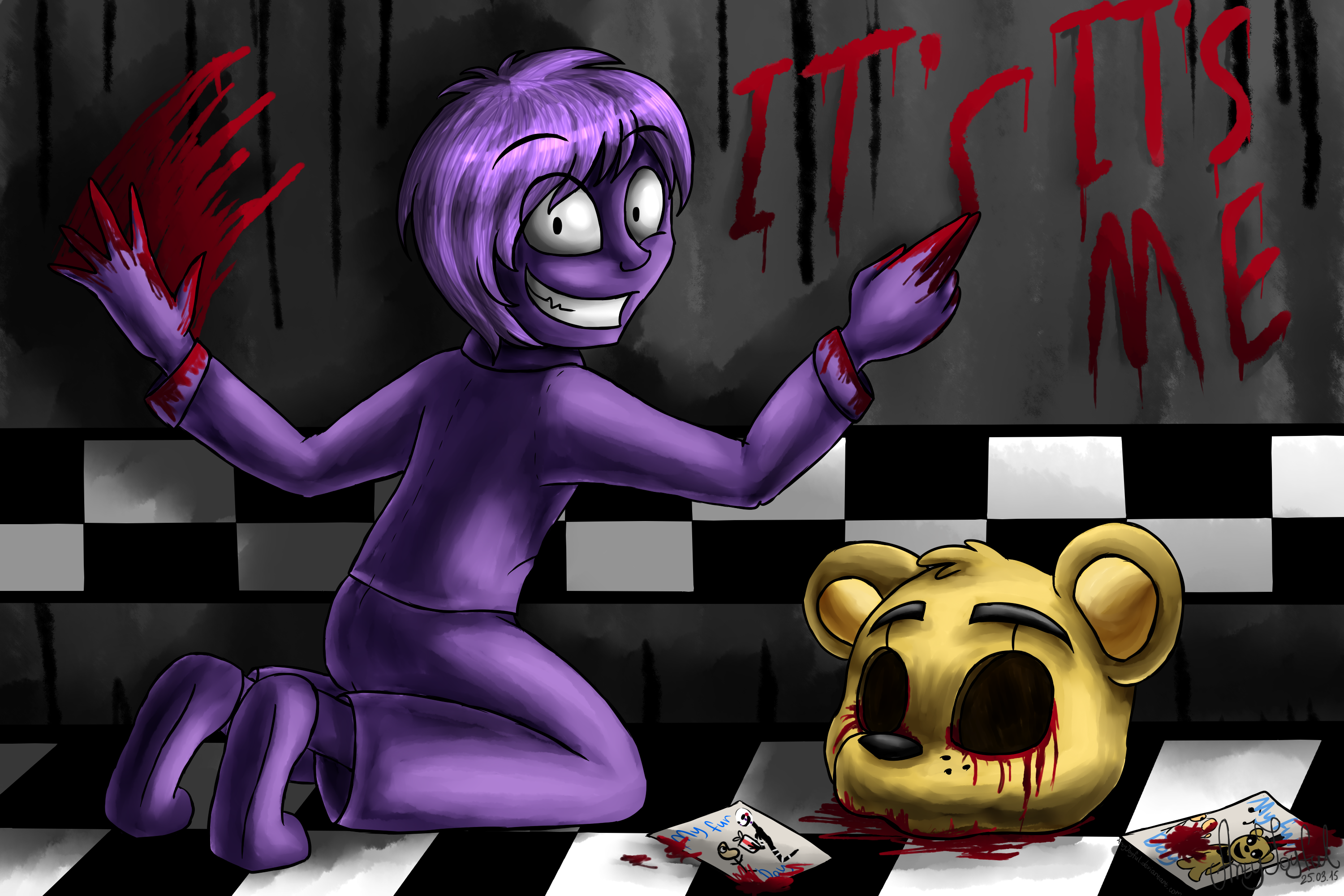 Nightmare Freddy (Five Nights at Freddy's 4) by ArtyJoyful on DeviantArt