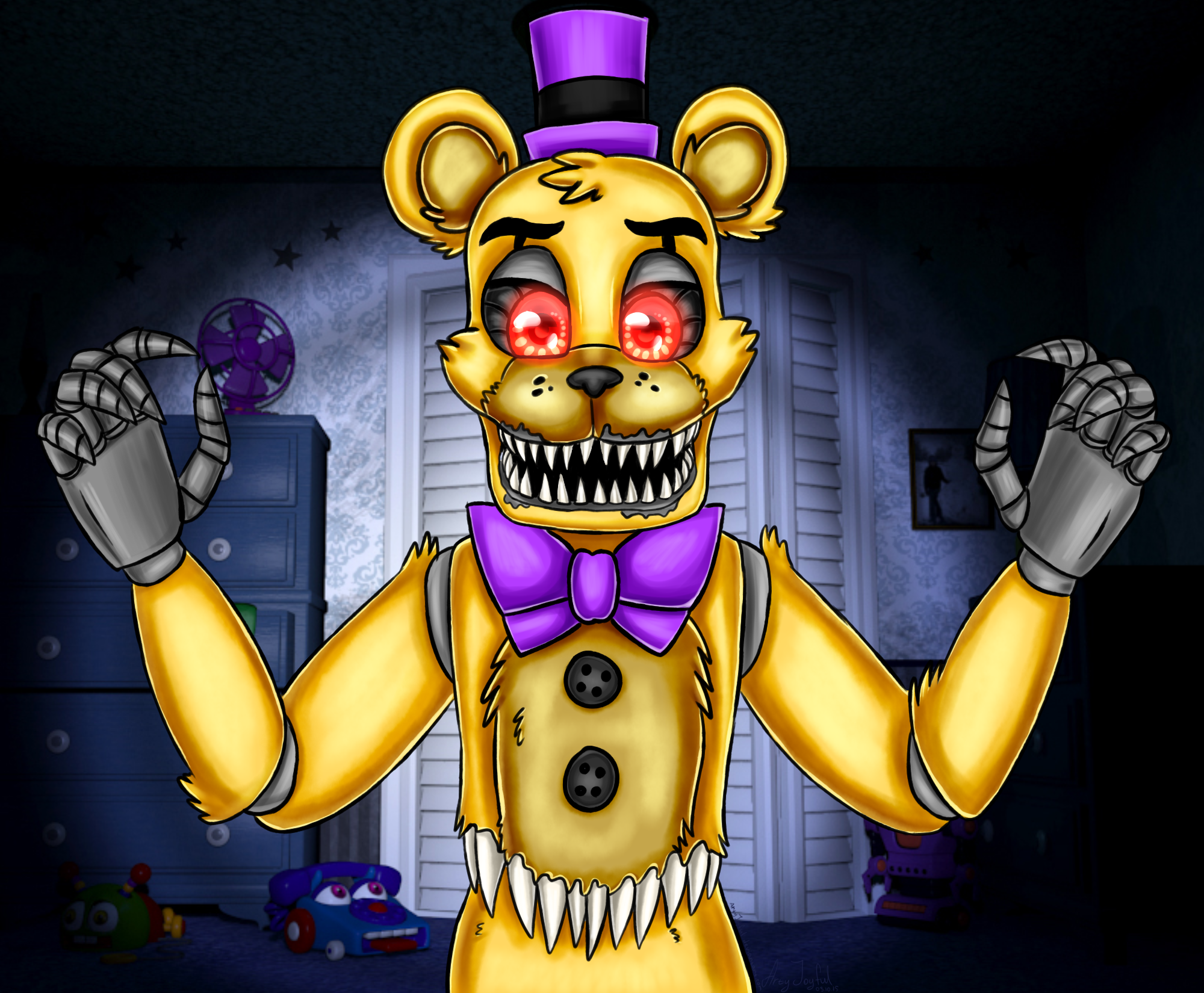 Nightmare Fredbear (five Nights at Freddy's 4) by ArtyJoyful on DeviantArt