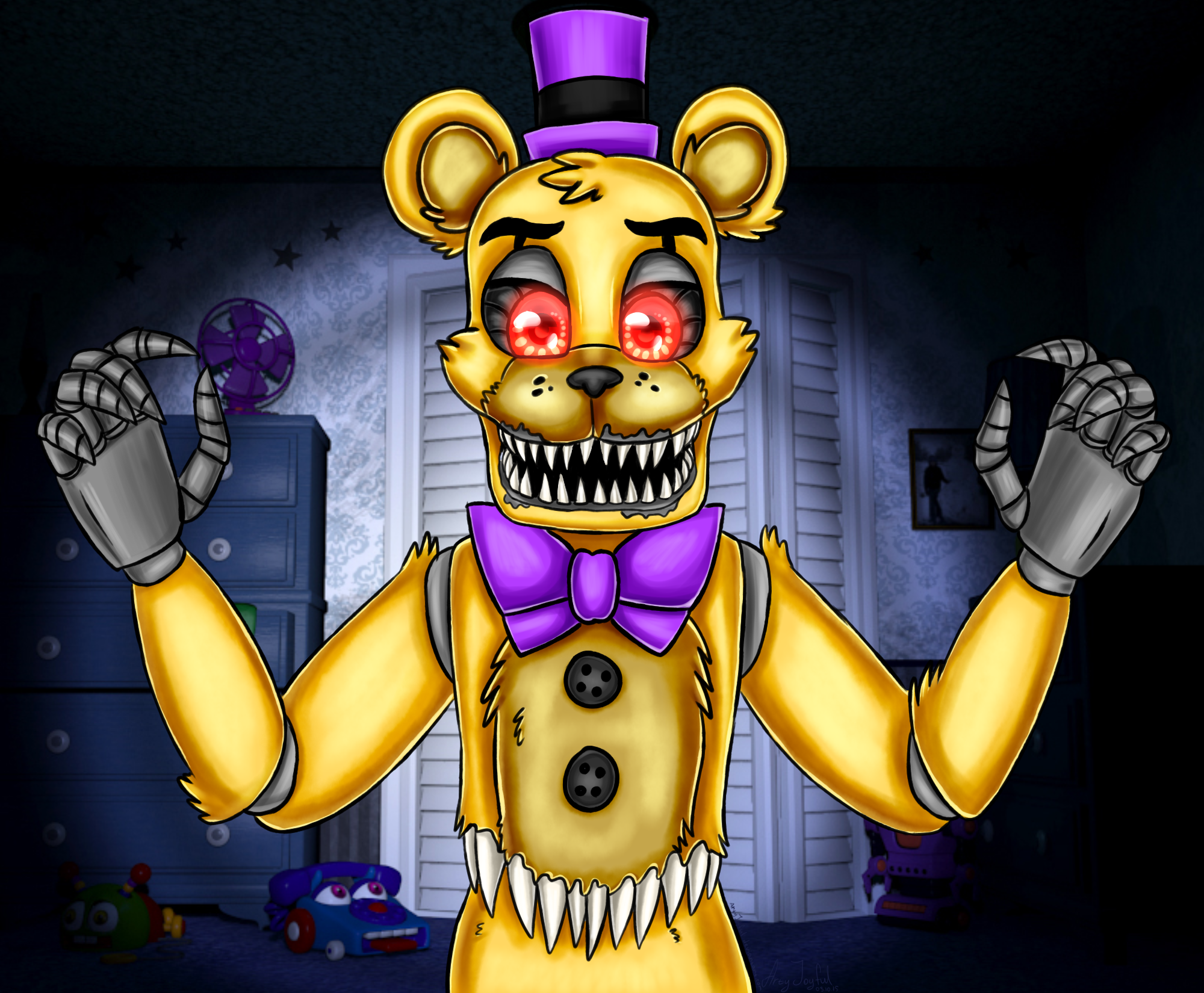 Nightmare Freddy (Five Nights at Freddy's 4) by ArtyJoyful on DeviantArt