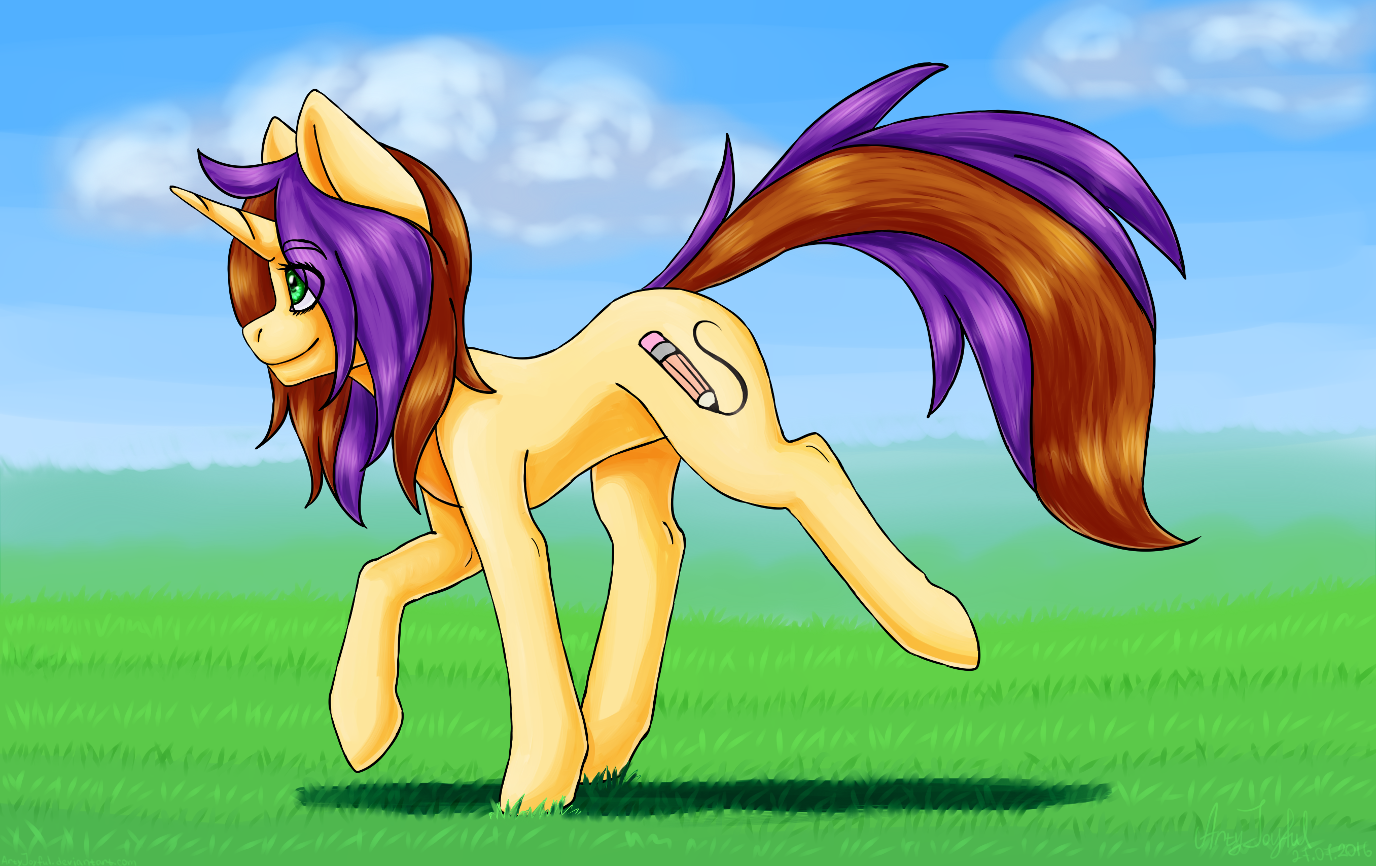 Aline's walk (remake) (MLP OC)