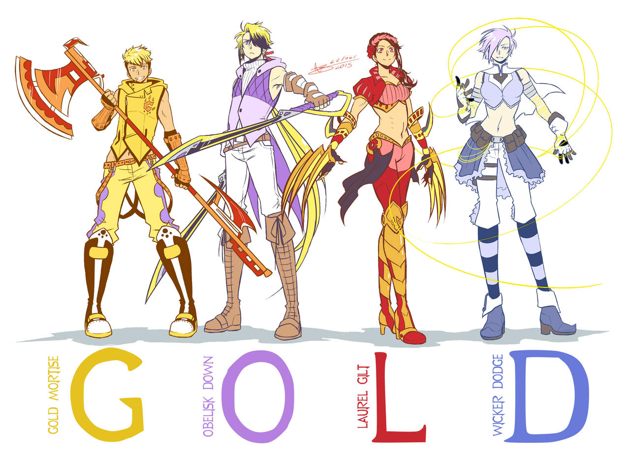 RWBY OCs - Team GOLD by ABD-illustrates on DeviantArt