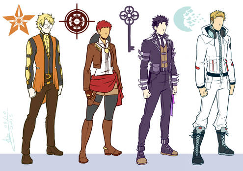 RWBY OCs - Team COAL - Costume Designs