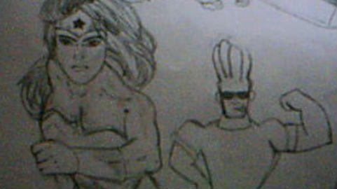 wonderwoman and johnny bravo