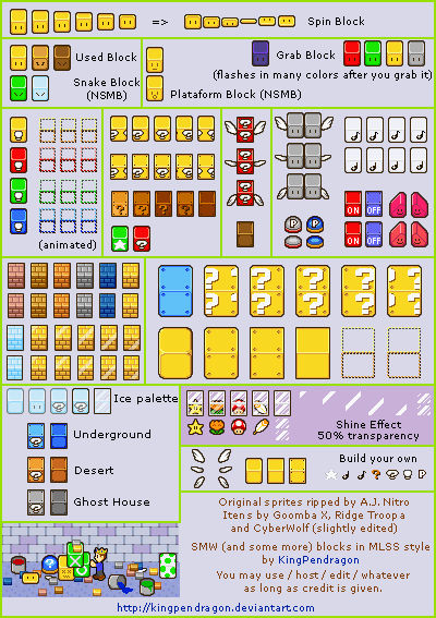 SMW blocks in MLSS Style by kingpendragon on DeviantArt