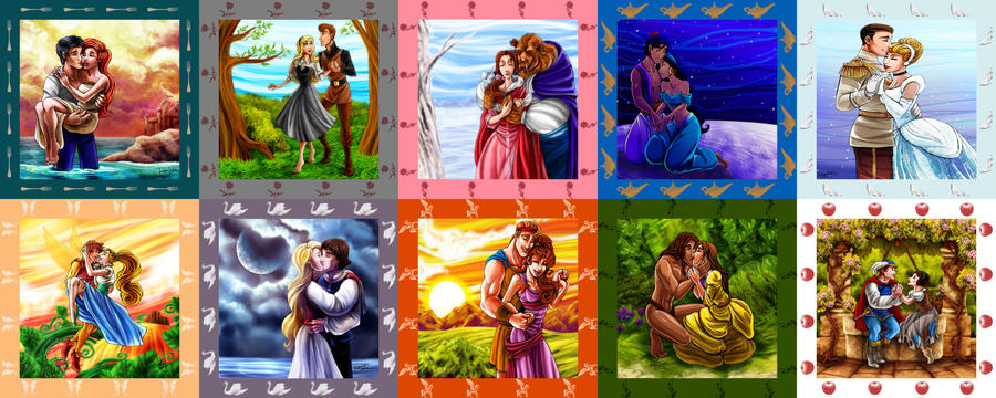 Disney Duo Deviantart Disney Couples by Amaradella on DeviantArt