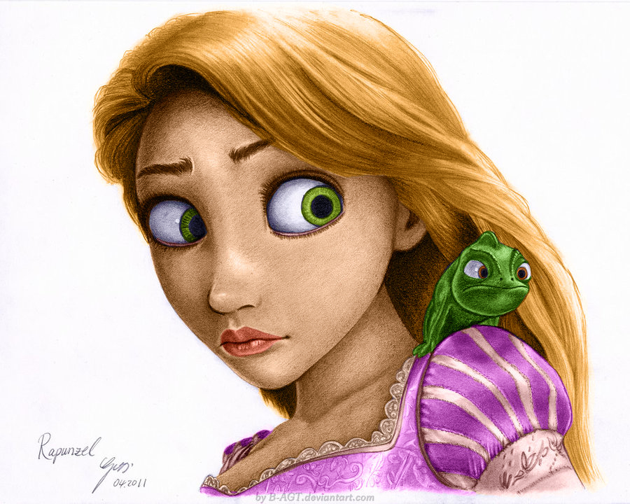 Rapunzel and Pascal