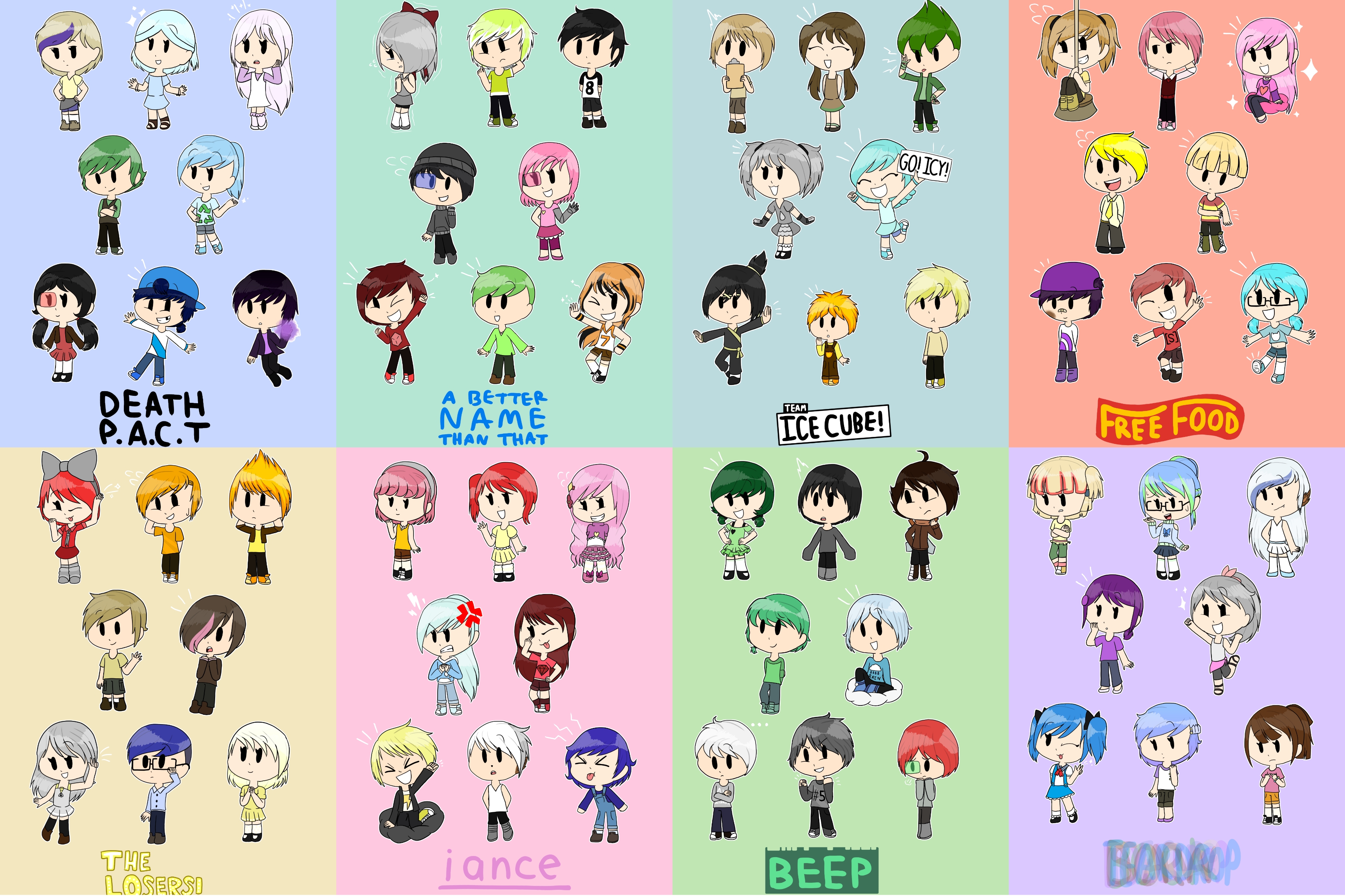 Bfb Hama All 8 BFB Teams as Humans (Reupload) by KatieRaeBush on DeviantArt