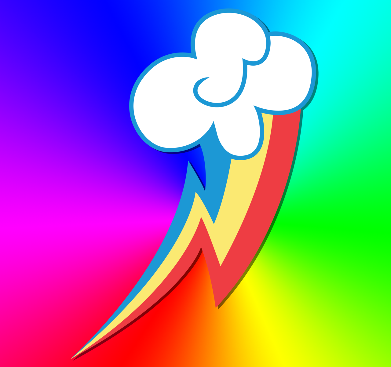 Rainbow Dash's Cutiemark with Rainbow background by bwdwtw2 on DeviantArt