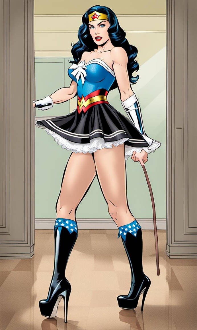 Wonder Woman French Maid High Heels Dark Pantyhose By Jarvik2009 On wonder-woman-french-maid-high-heels-dark-pantyhose-by-jarvik2009-on