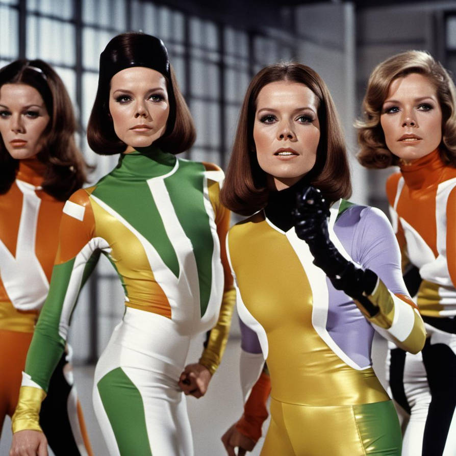 Diana Rigg Color Emma Peel Diana Rigg shiny aerobics outfit color by jarvik2009 on ...