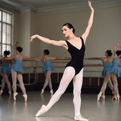 Diana Prince black leotard white tights