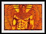 Golden Aztec Warrior God by spocksbrain88
